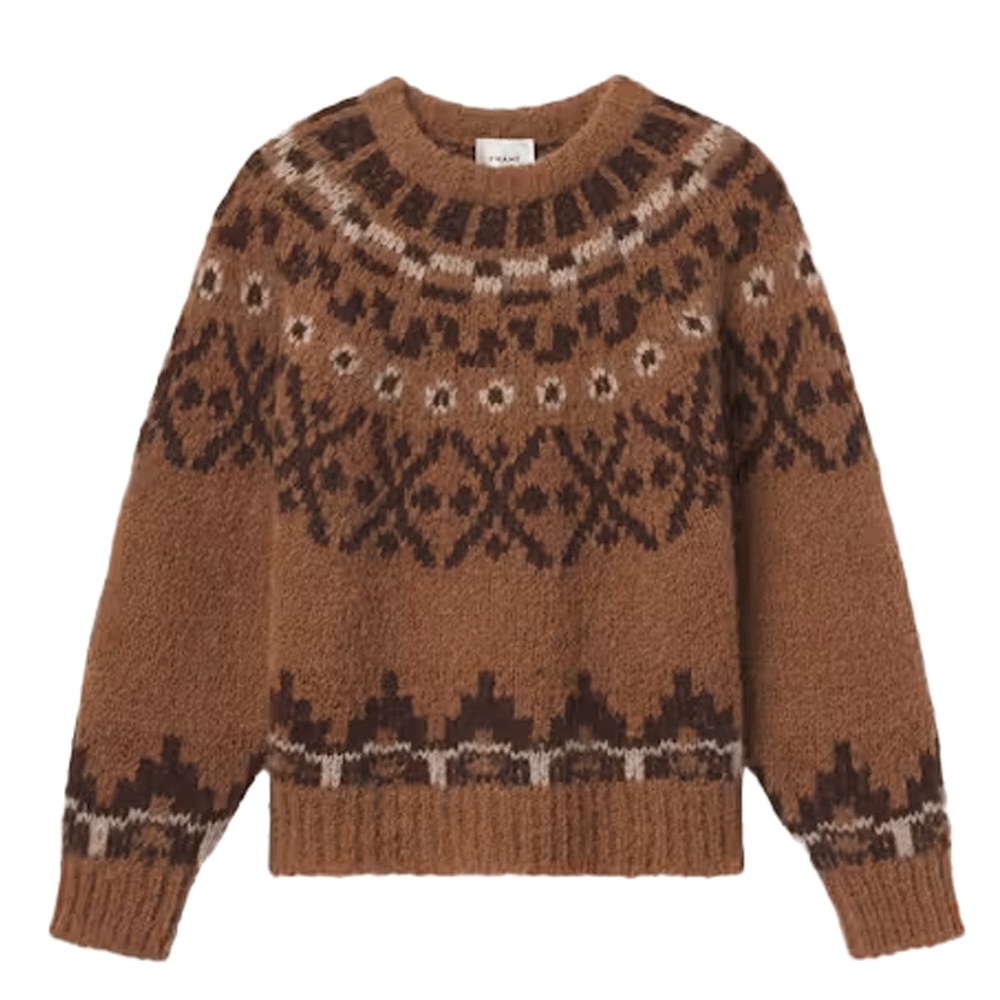 NWOT: Camel Multi Fair Isle Sweater - US Small